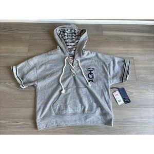 Tommy Hilfiger Tommy Girl Cropped Sweatshirt Sweater Grey Nautical Women’s M NWT